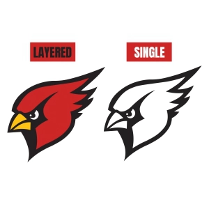 Cardinal Head SVG, Cardinal Mascot SVG PNG Bird SVG