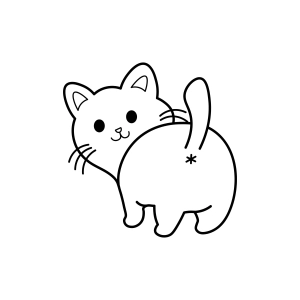 Cat Butt SVG, Funny Digital Download Cat SVG