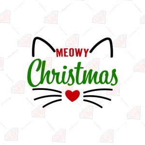Cat Christmas SVG – Meowy Christmas Cut File