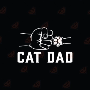 Cat Dad SVG – Cat Dad Fist Bump Paw Cut File