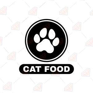 Cat Food SVG – Cat Food Label Paw Print Cut File