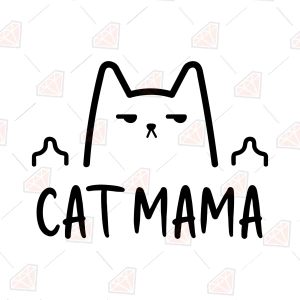 Cat Mama SVG – Cute Cat Mom Cut File for Shirts
