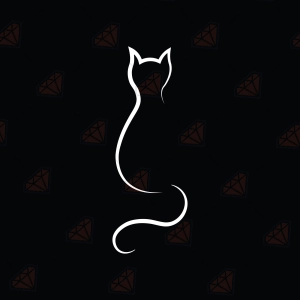 Cat Outline SVG – Cat Line Art Cut File for Stickers