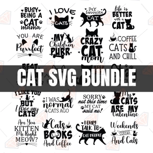 CAT Quotes SVG Bunlde - 20 Cat Sayings Cut Files