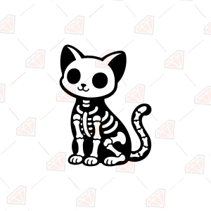 Cat Skeleton SVG – Spooky Cat Skeleton Cut File
