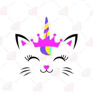 Caticorn SVG – Cute Cat Unicorn Cut File for Shirts