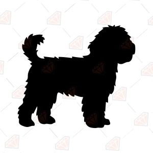 Cavachon Silhouette SVG – Cavachon Dog Cut File
