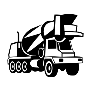 Cement Mixer Silhouette, Mixer SVG Car SVG