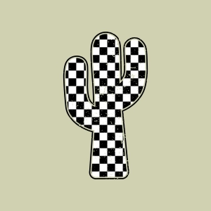 Checkered Distressed Cactus SVG, Cactus T-shirt SVG Summer SVG