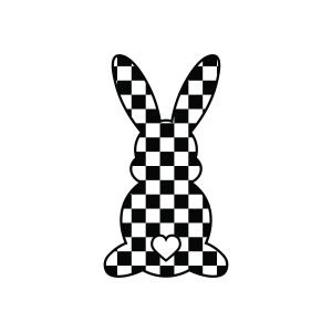 Checkered Easter Bunny PNG, SVG Bunnies SVG