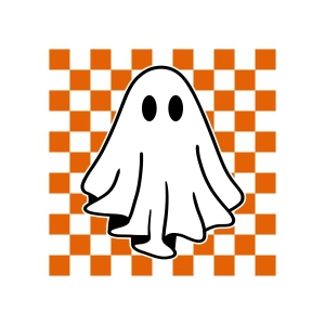 Checkered Halloween Ghost SVG Cut File Halloween SVG