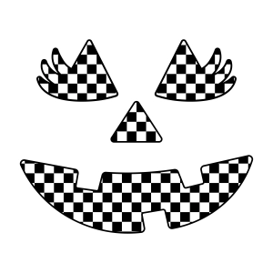 Checkered Pumpkin Face SVG | Halloween Cut File for Crafters & Small Businesses Pumpkin SVG