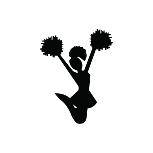 Cheer Girl SVG, Silhouette Cheerleader SVG Cheerleading SVG