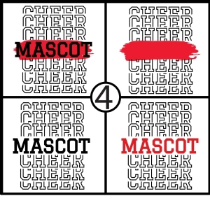 Mascot Cheer SVG Cut Files, Cheer Mascot SVG Bundle, Instant Download Cheerleading SVG