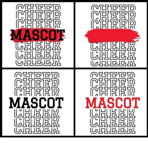Mascot Cheer SVG Cut Files, Cheer Mascot SVG Bundle, Instant Download Cheerleading SVG