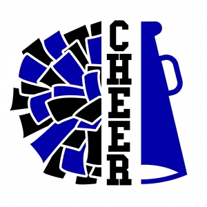 Cheer Megaphone and Pom Pom SVG, Instant Download Cheerleading SVG