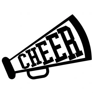 Cheer Megaphone SVG, Cheerleader Megaphone PNG Outline Cheerleading SVG