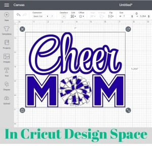 Cheer MOM with Pom Pom SVG, Instant Download Football SVG