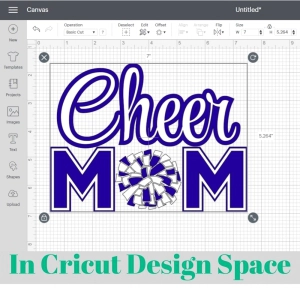 Cheer MOM with Pom Pom SVG, Instant Download Cheerleading SVG