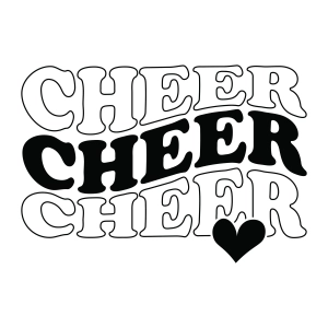 Cheer SVG, Stacked Wavy Cheer SVG Cheerleading SVG