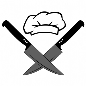 Chef Design with Knife and Hat SVG Cut File 