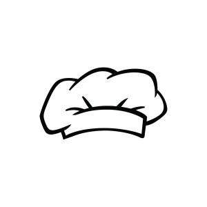 Chef Hat Outline SVG Kitchen Utensils