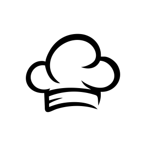 Chef Hat Outline Vector, Culinary SVG Design for Cricut & Silhouette Vector Illustration
