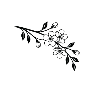 Cherry Blossom Branch SVG Svg