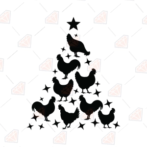 Chicken Christmas SVG – Chicken Tree Cut File