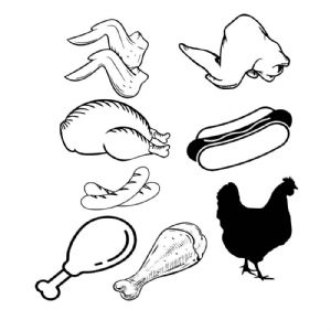 Chicken Wings & Drumcticks SVG Bundle, Chicken Food Bundle SVG Vector Chicken SVG