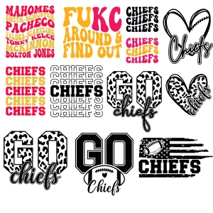 Chiefs SVG Bundle, Kansas City Chiefs SVG Files for Cricut Designs Football SVG