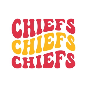 Chiefs Wavy SVG, Kansas City Chiefs Cricut Design Football SVG