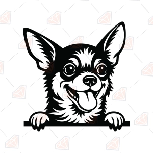 Chihuahua Face SVG – Peeking Chihuahua SVG Cut File