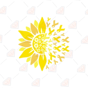 Sunflower Childhood Cancer Awareness SVG – Awareness Cut File