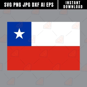 Chile Flag SVG Svg