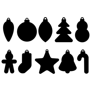 Christmas Bauble Clipart SVG, Christmas Ornament SVG Cut Files Christmas SVG