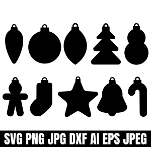 Christmas Bauble Clipart SVG, Christmas Ornament SVG Cut Files Christmas SVG