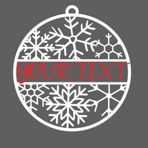 Christmas Circle Ornament SVG Cut File Christmas SVG