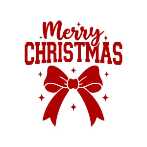 Christmas Coquette Bow SVG, Merry Christmas Christmas SVG