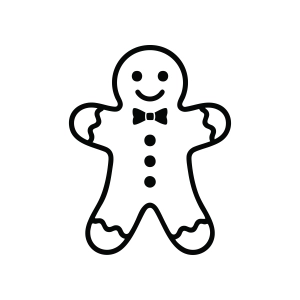 Christmas Gingerbread SVG, Christmas Cookie Outline Svg