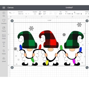 Christmas Gnomes SVG with Plaid Hat, Instant Download SVG Cut File Christmas SVG