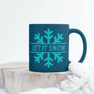 Let it Snow SVG, Snowflake Monogram SVG Vector Files Christmas SVG