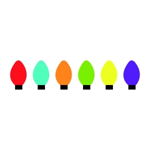 Christmas Light Bulbs SVG, Christmas Bulbs Transparent SVG Digital Download Christmas SVG