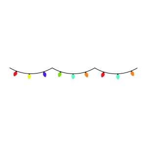 Christmas Lights SVG Vector Image, Christmas Colorful Ornaments SVG Digital Download Christmas SVG