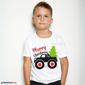Christmas Monster Truck SVG, Merry Christmas SVG Christmas SVG