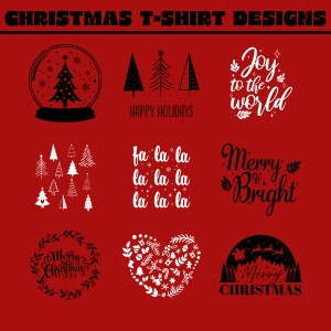 Christmas T-shirt SVG Bundle, Christmas SVG Bundle Shirt Files Christmas SVG