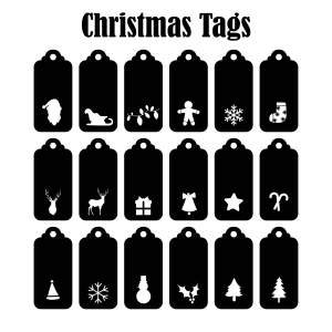 Christmas Tags SVG Bundle, Christmas Gift Tags SVG Labels Instant Download Christmas SVG