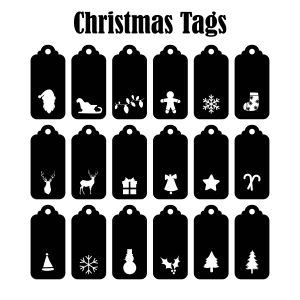 Christmas Tags SVG Bundle, Christmas Gift Tag SVG Labels Instant Download Christmas SVG