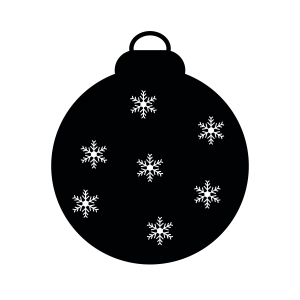 Christmas Tree Ornament SVG with Snowflakes, Instant Download Christmas SVG