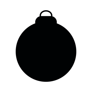 Simple Christmas Ornament SVG, Christmas Ornament Silhouette SVG Christmas SVG